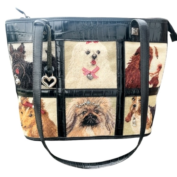 Brighton Tapestry K9 Multiple Dogs Canine Tote Shopper Bag - Picture 3 of 14